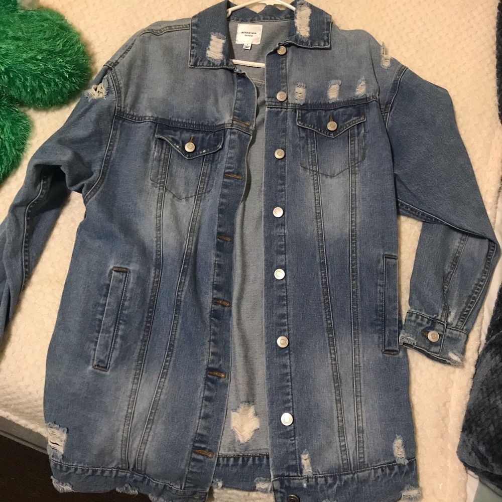 Oversized jean jacket